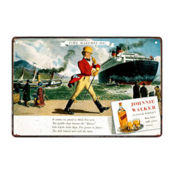 piastra metallica vintage johnnie walker