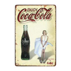 targa da muro in metallo coca cola
