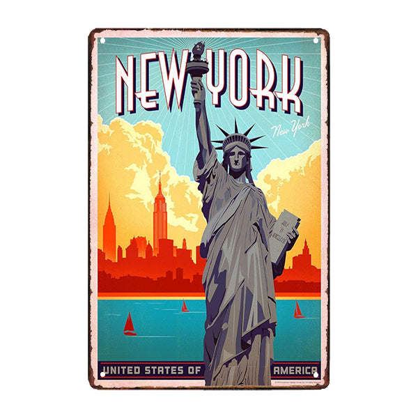 piastra metallica vintage di new york piastra metallica vintage di new york