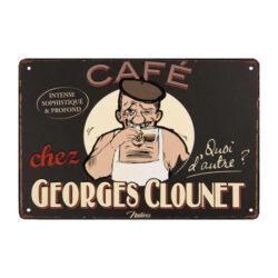 piastra di metallo il nostro caffe e quello di george clounet