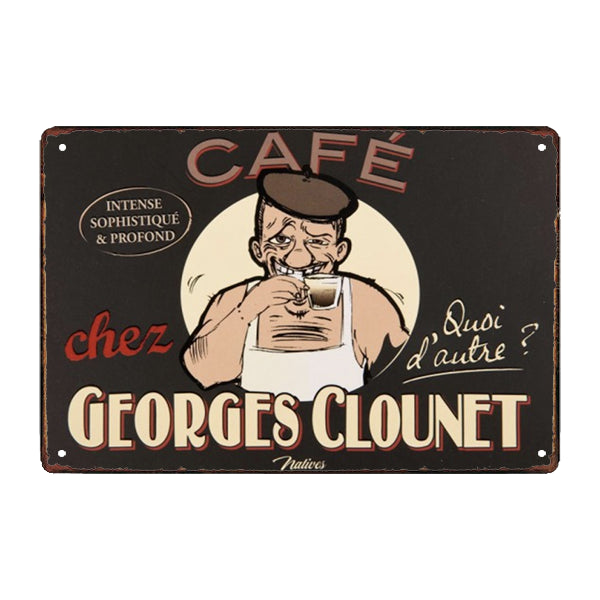 piastra di metallo il nostro caffe e quello di george clounet piastra di metallo il nostro caffe e quello di george clounet