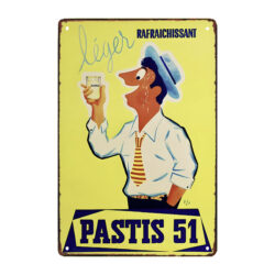 piatto di pastis di metallo
