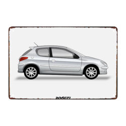 targa metallica peugeot 206
