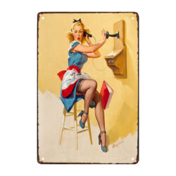 pin up con piastra metallica elvgren