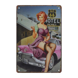 pin up e auto usa targa metallica