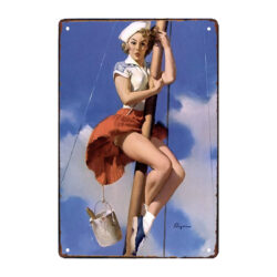 pin up con piastra metallica marina
