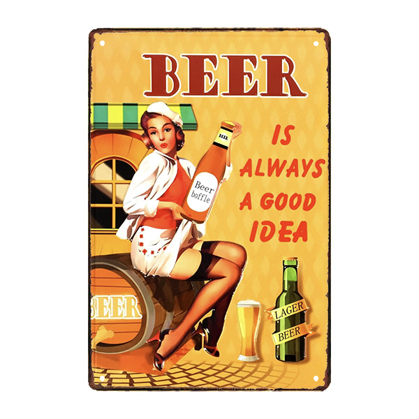 piatto da birra vintage in metallo pinup piatto da birra vintage in metallo pinup