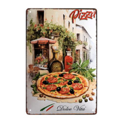 piatto per pizza in metallo