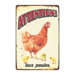 gallina con piastra metallica