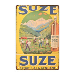vecchia targa da pub in metallo suze