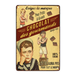 pub di cioccolato con piastra metallica