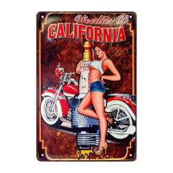 vintage br american pin up piastra di metallo