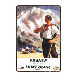 targa pubblicitaria in metallo chamonix mont blanc