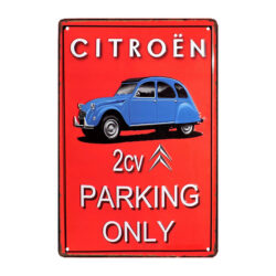 targa metallica pubblicitaria per parcheggio citroen