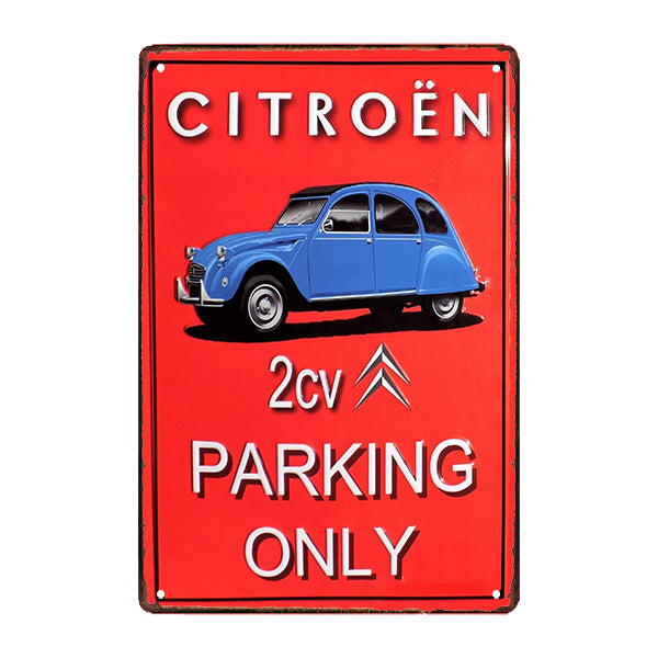targa metallica pubblicitaria per parcheggio citroen targa metallica pubblicitaria per parcheggio citroen