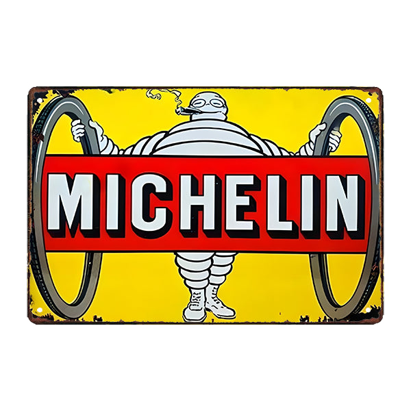 targa metallica pubblicitaria michelin targa metallica pubblicitaria michelin
