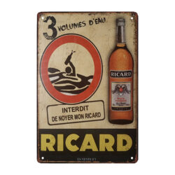 targa metallica pubblicitaria ricard