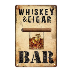 piatto di whisky pubblicitario in metallo