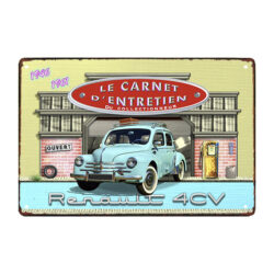 targa metallica renault 4cv