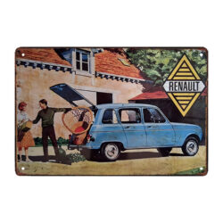 targa metallica renault 4l