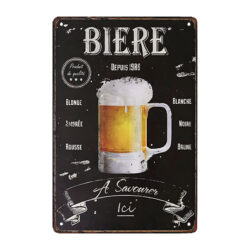 birreria con piastra di metallo