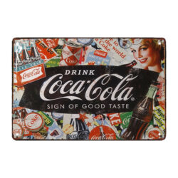 targa metallica retro coca cola
