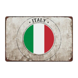 retro metal plate italia