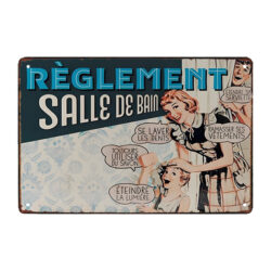 bagno con piastra metallica retro