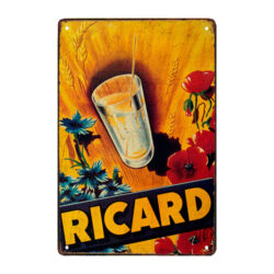piastra metallica vetro ricard