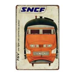 targa metallica sncf vintage