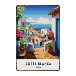 targa di metallo souvenir costa blanca