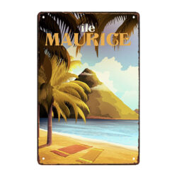 targa di metallo souvenir mauritius