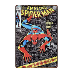 piastra metallica di spiderman