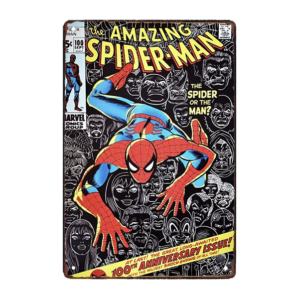 piastra metallica di spiderman piastra metallica di spiderman