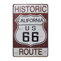 piastra metallica della route 66